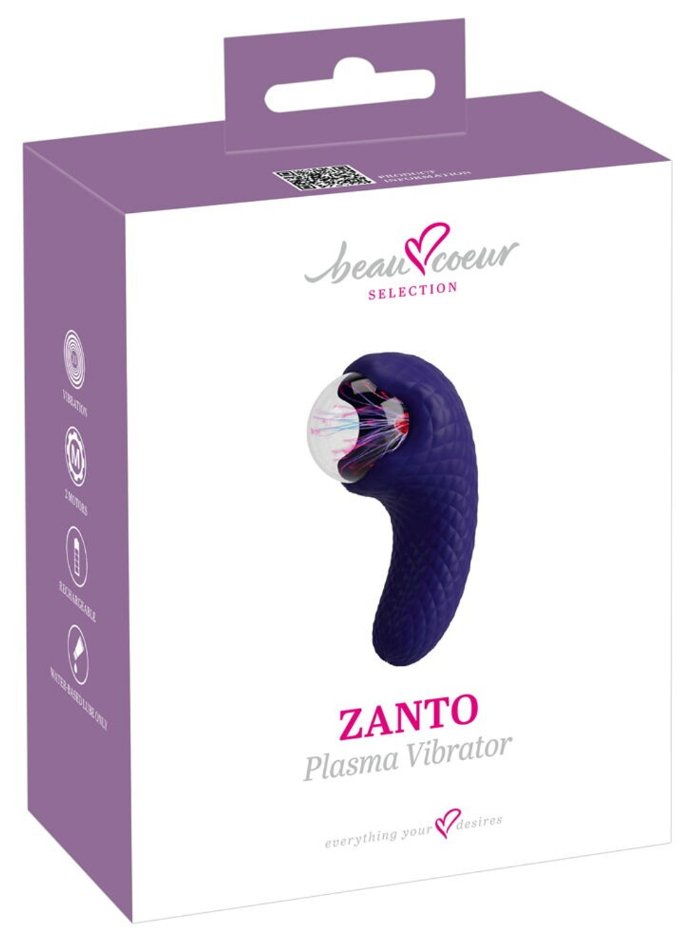 Синий плазменный вибратор ZANTO Plasma Vibrator (Цвет: синий)