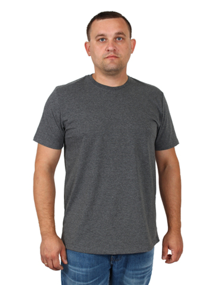 Д2074 т.серый базовая футболка мужская Basia.