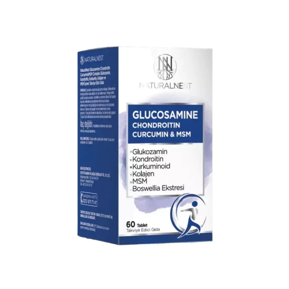 Глюкозамин, хондроитин, МСМ, Glucosamine Chondroitin MSM, Naturalnest, 60 таблеток