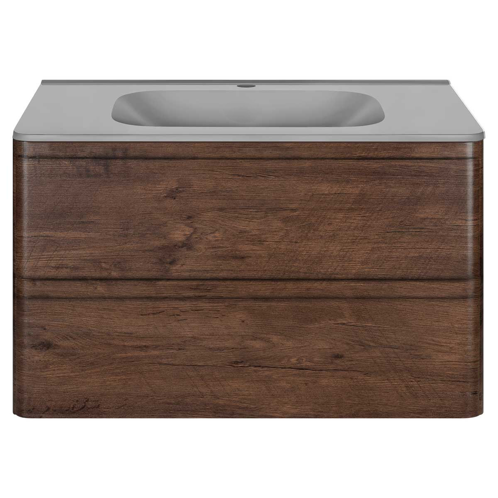 База под раковину Vico 800 подвесная, 2 выкатных ящика soft close, R.Wood