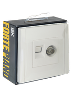 FORTE&PIANO Розетка двойная TV+RJ45 кат.6 FP237 белый IEK