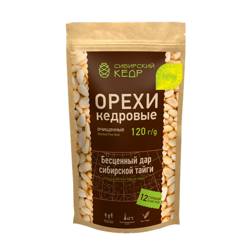 Ядро кедрового ореха / дой-пак / 120 г / калибр 900 / Сибирский кедр