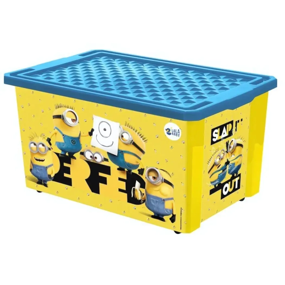 Детский ящик для хранения игрушек Lalababy Миньоны банановый, 17л
