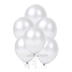 Белые шары "Перламутр" с гелием