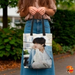 Сумка шоппер с принтом BTS