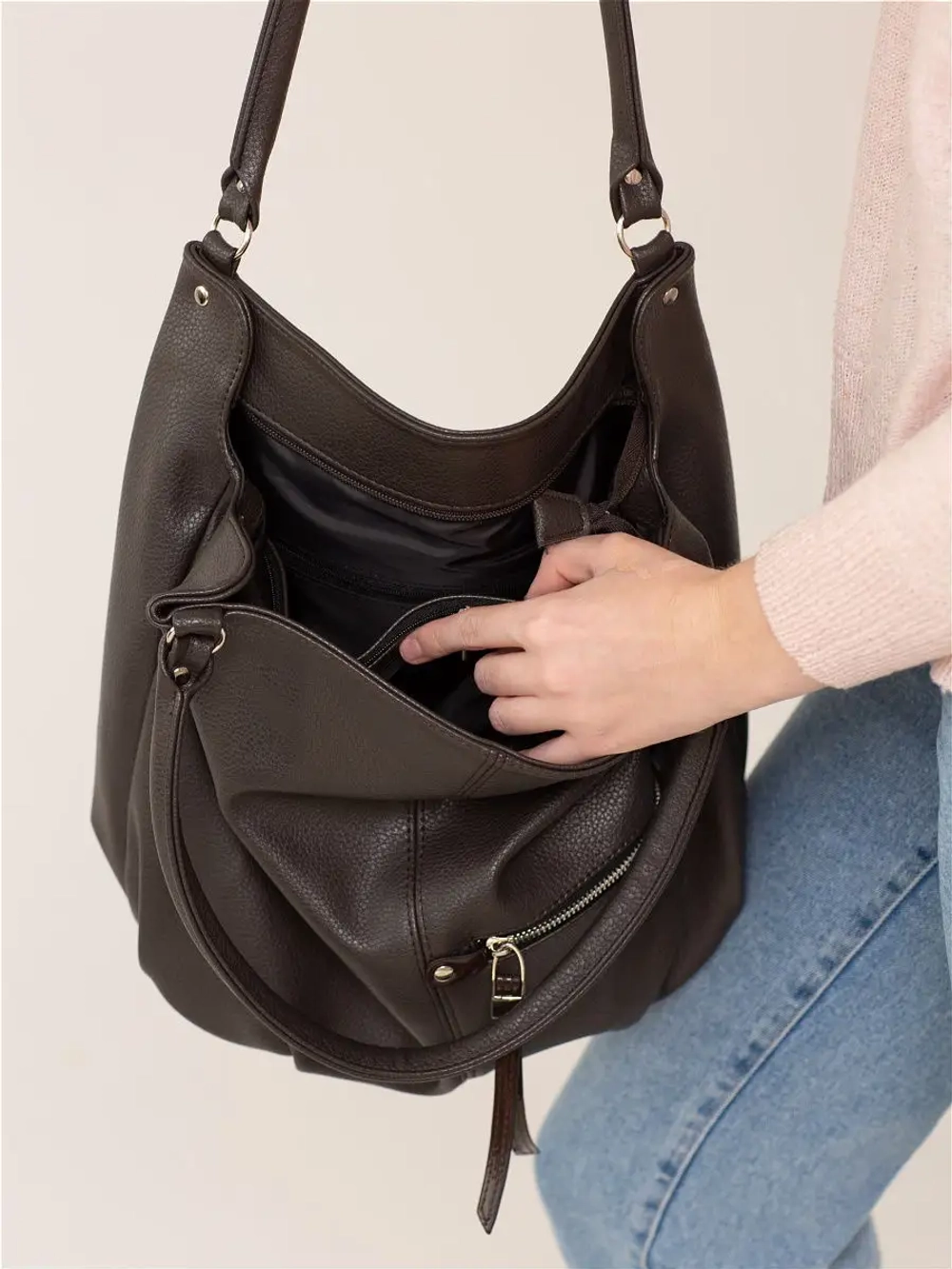 Сумка через плечо большая шоппер мешок