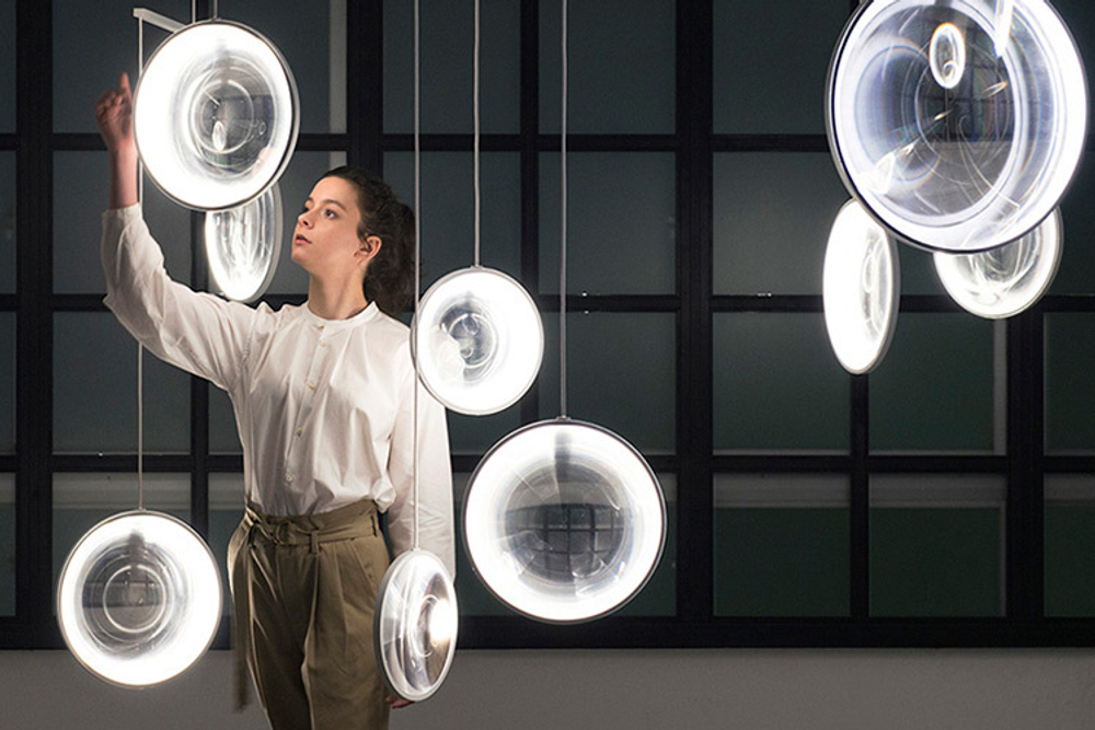 Pendant design lamp  Focus by YUJI OKITSU (система из lampshades)