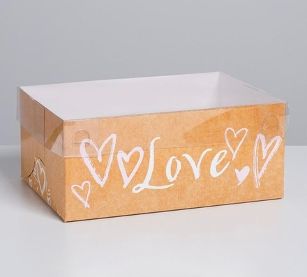 Коробка для капкейков "Love" 16*23*10 см