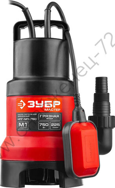 ЗУБР 750 Вт, дренажный насос для грязной воды (НПГ-М1-750)