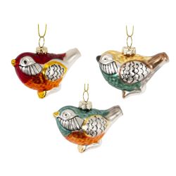 GAEM Украшение новогоднее "Птичка", L7 W4 H6 см, 3в.