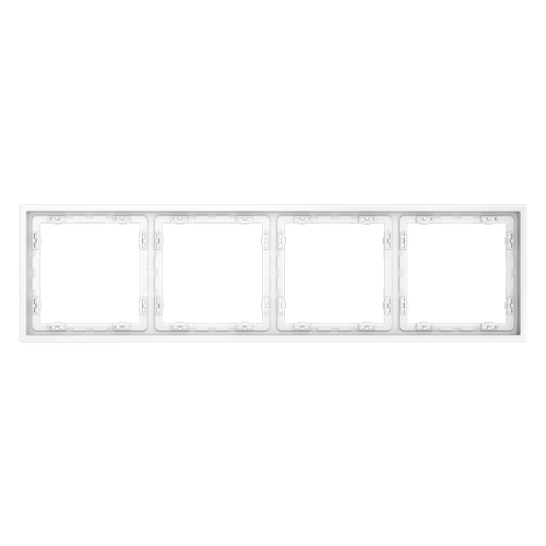 Рамка пластиковая VOLTUM S70 на 4 поста, (белый матовый)