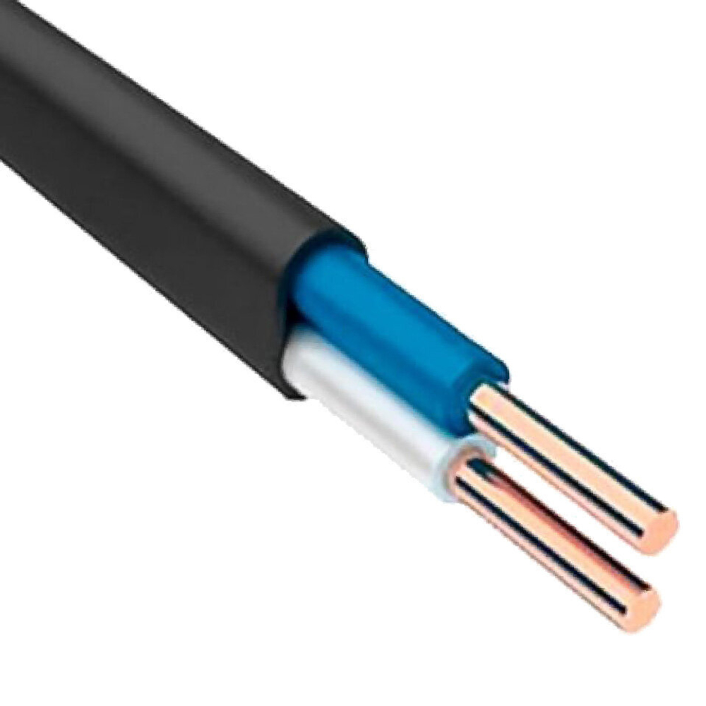 Кабель ВВГбм-Пнг(A)-LS 2х1,5 чер 10 метров Мастер Тока