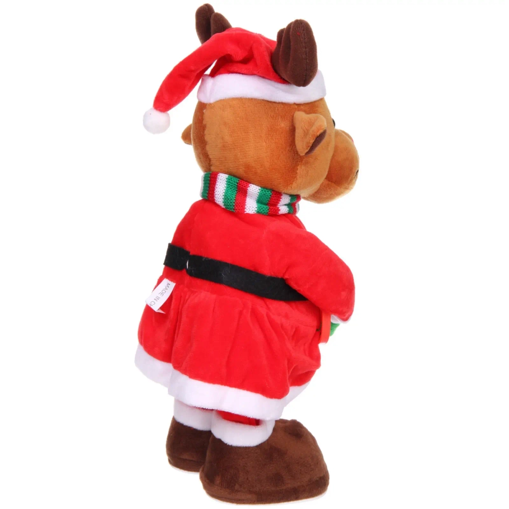 Музыкальная игрушка «Новогодний оленёнок с гитарой» 14,5*20*40 см