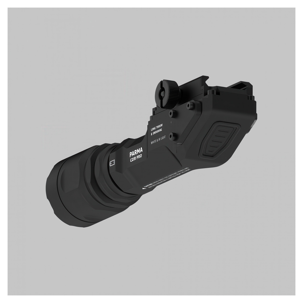 Тактический фонарь Armytek Parma C2IR Pro — быстрое крепление на планку Пикатинни/Вивер без инструментов.