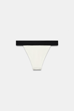 ZARA КОМБИНИРОВАННЫЕ ПЛАВКИ-БИКИНИ, ЭКРЮ