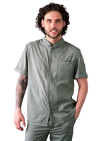 Рубашка медицинская мужская Тезис TZ700 на молнии, черный, 50