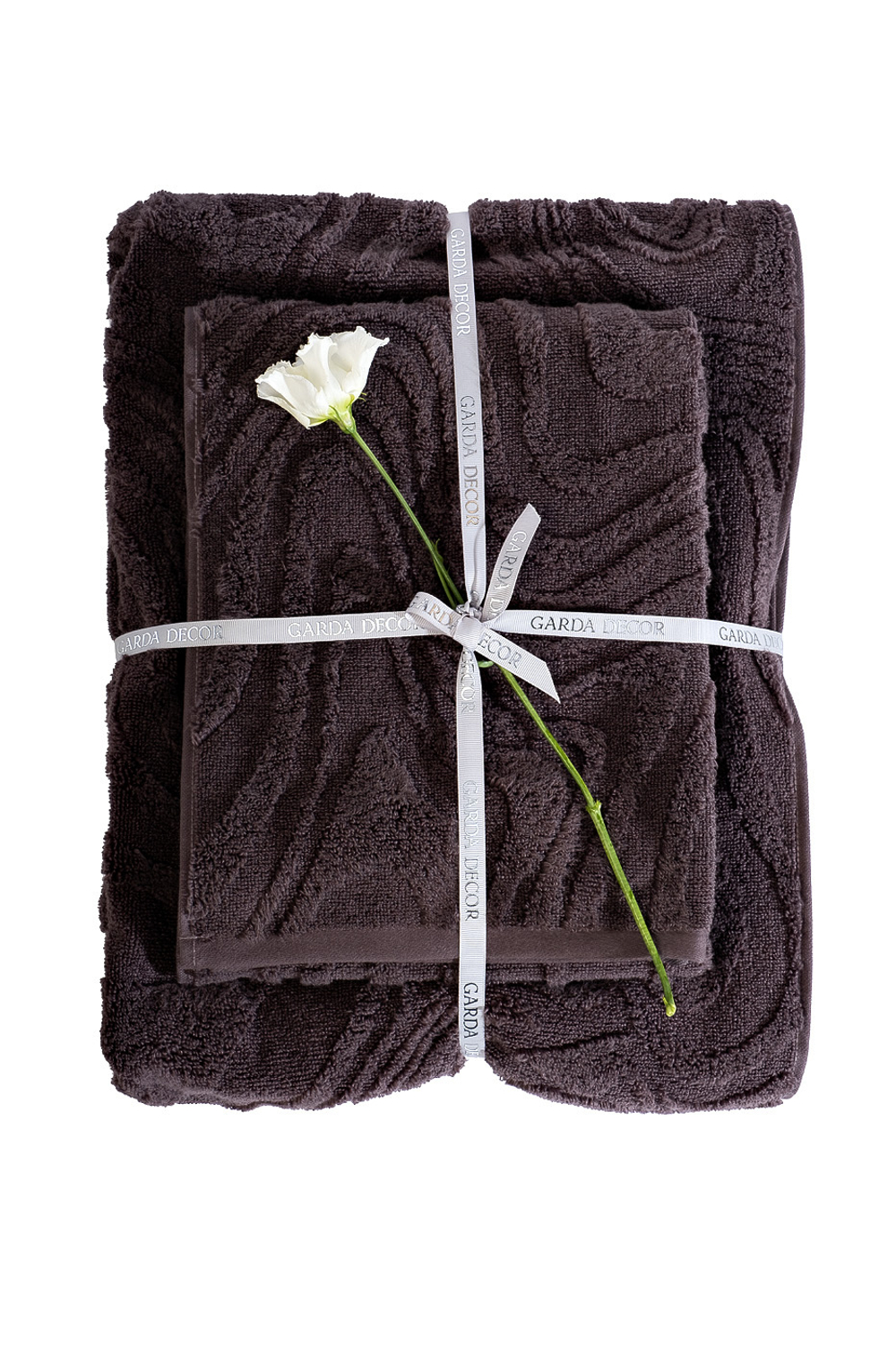 Полотенце 70x140 Garda Decor Диана коричневое 106DMT- 761-4113-POL COR