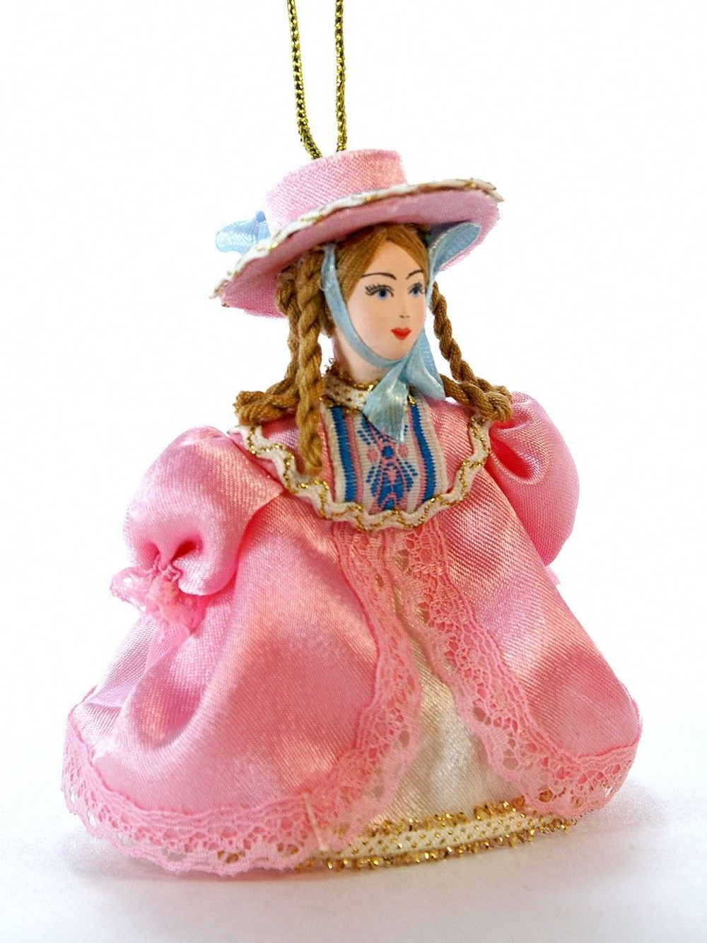 Кукла-подвеска сувенирная Барышня в шляпке