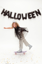Надпись-шарики чёрная "Halloween" 2,8 м
