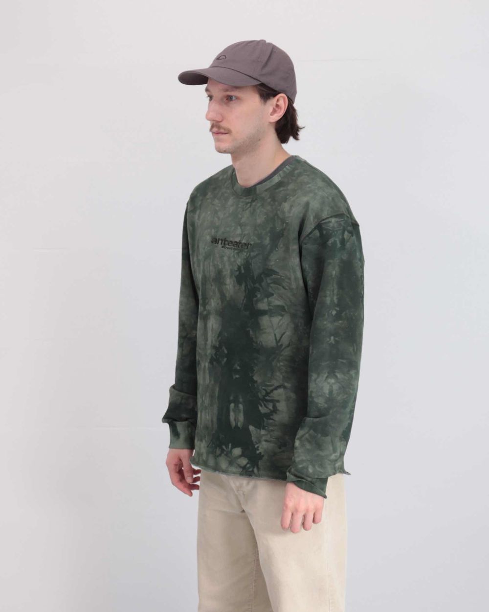 Толстовка Anteater Hoodlong Tie Dye Зеленая