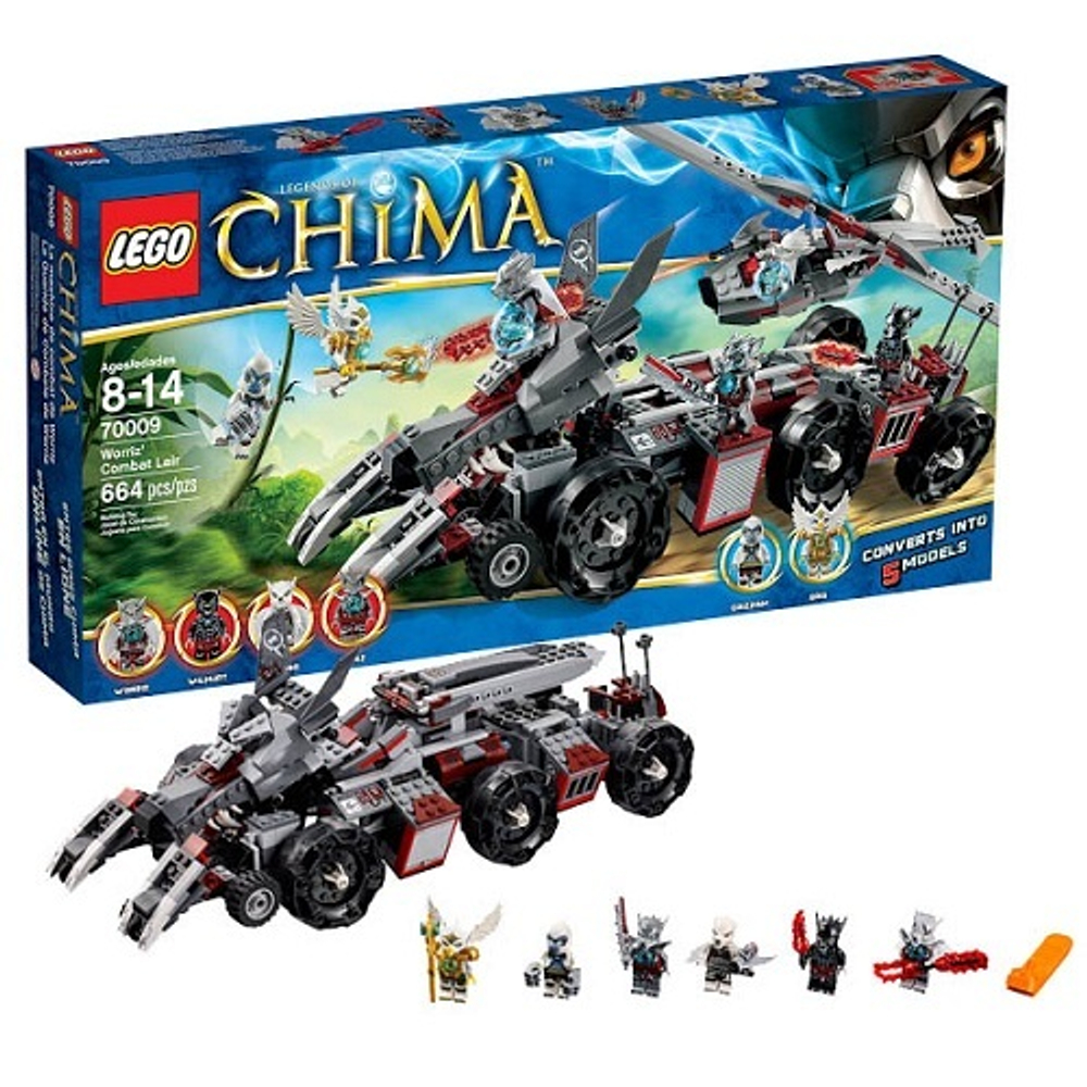 LEGO Chima: Бронетранспортёр Волка Воррица 70009 — Worriz' Combat Lair — Лего Чима