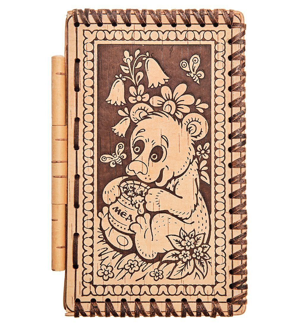 BST-613 Шкатулка «Медведь» (береста)