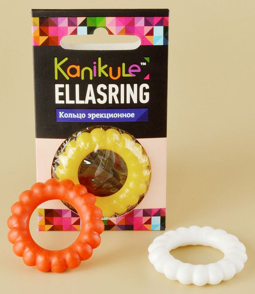 Эрекционное кольцо Ellasring Sitabella, рельефное цветное