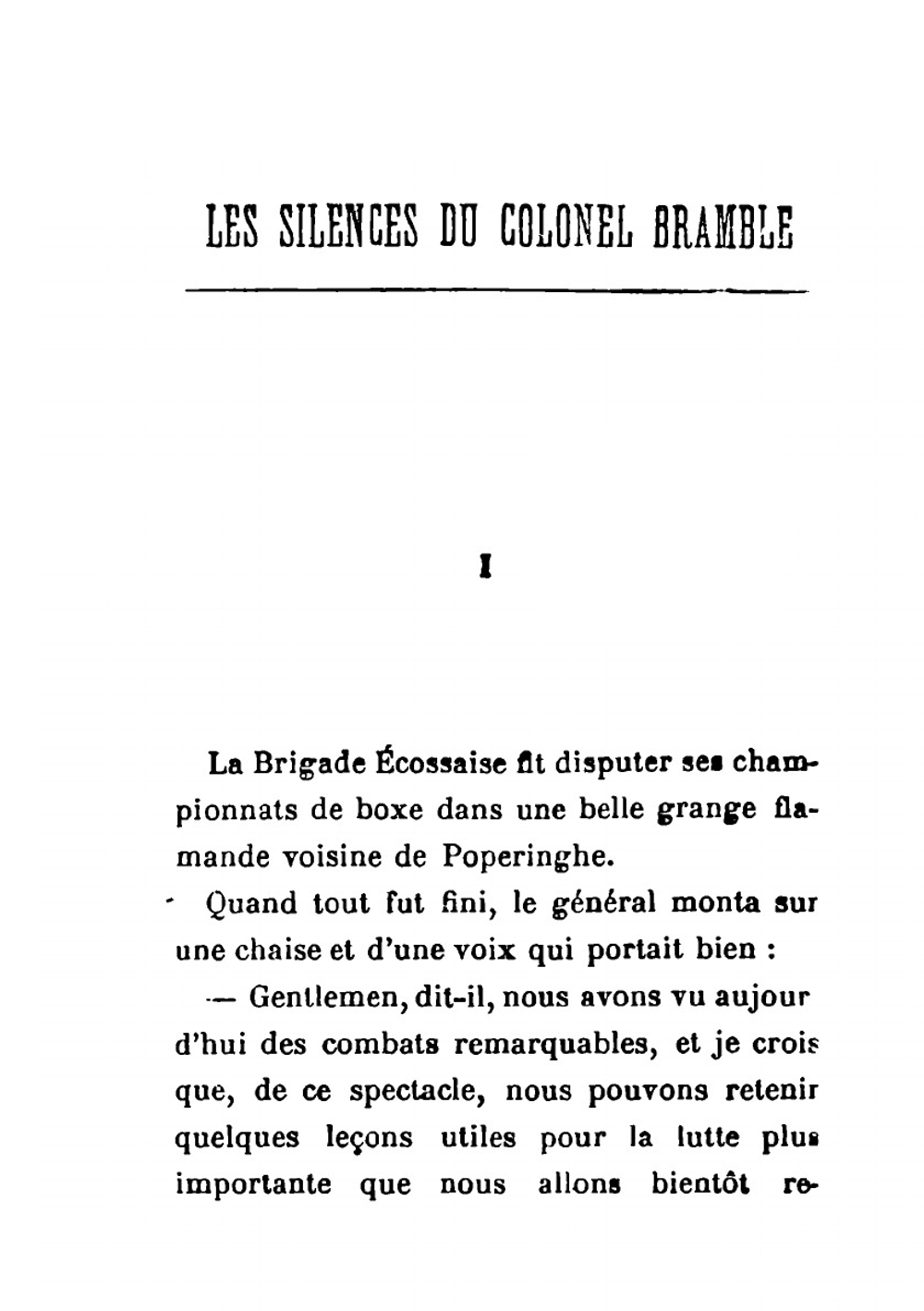 Les silences du colonel Bramble | Andre Maurois