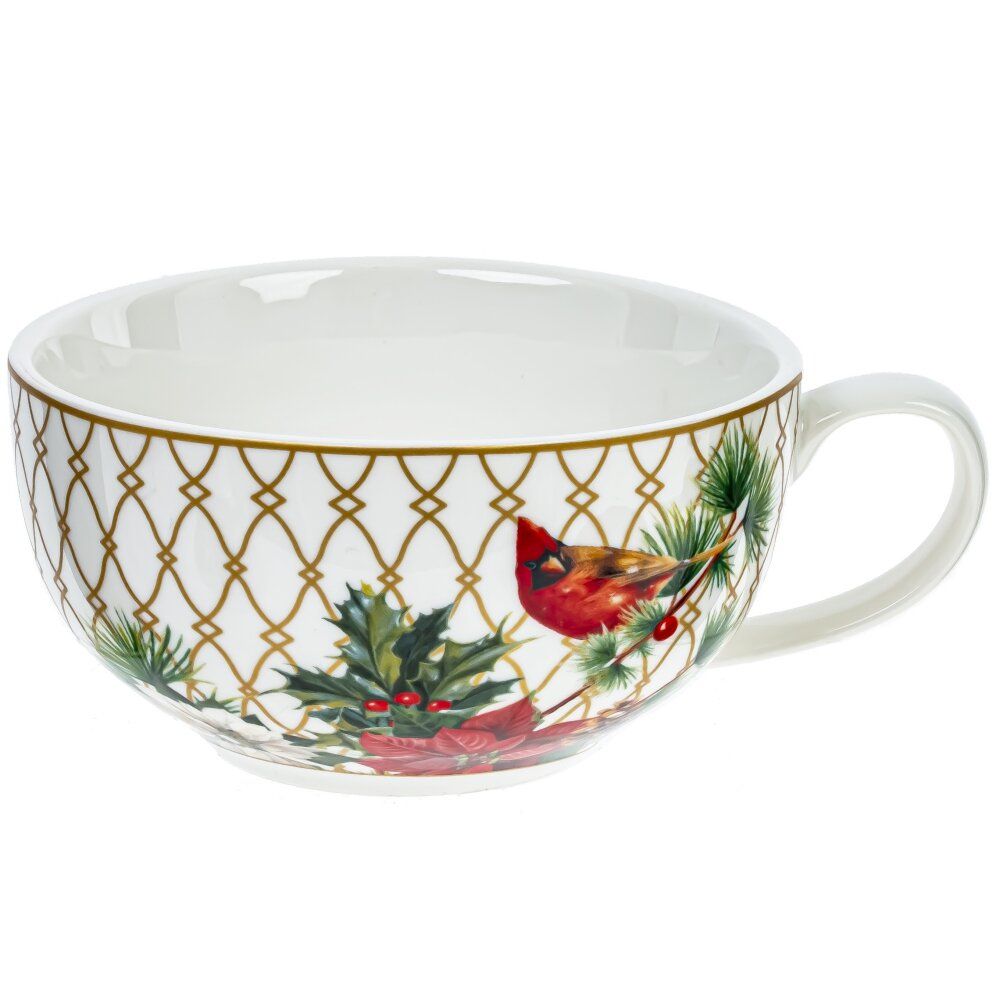 GAEM Чайник с чашкой и блюдцем "Зимнее волшебство", 300 мл, L16,5 W16,5 H14 см