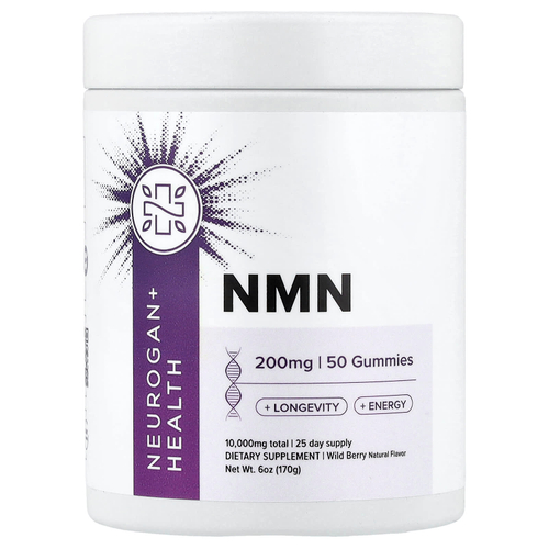 Neurogan Health, NMN в жевательных таблетках, со вкусом лесных ягод, 50 жевательных таблеток (100 мг в 1 таблетке)