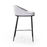 Стул полубарный Barkley, микровелюр серый