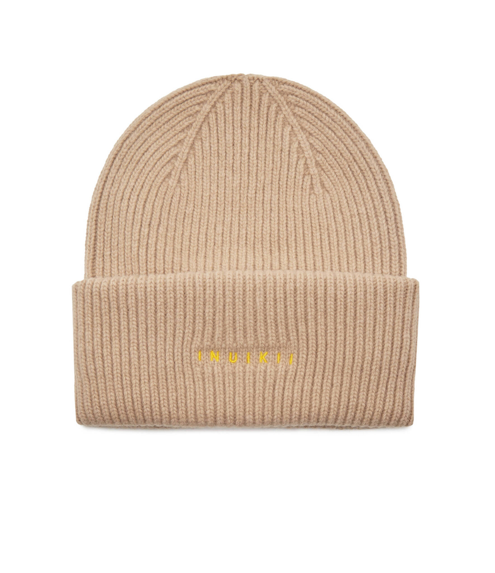 Хлопчатобумажная шапка RIBBED INUIKII - бежевый(42020-020)
