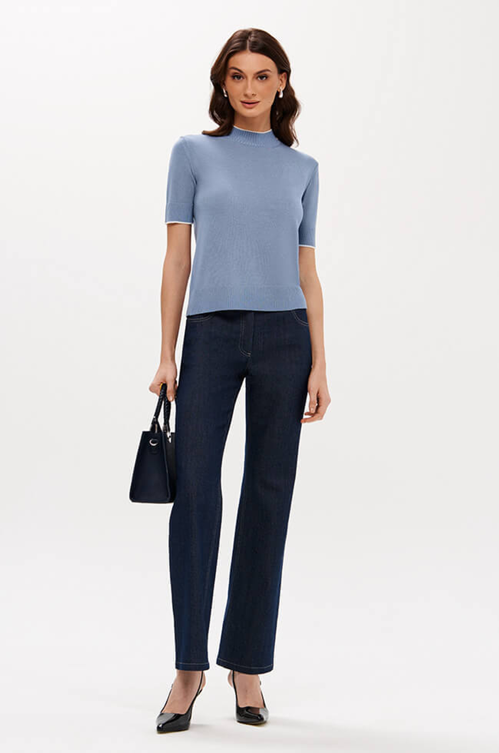 23374 Джемпер женский (серо-голубой)