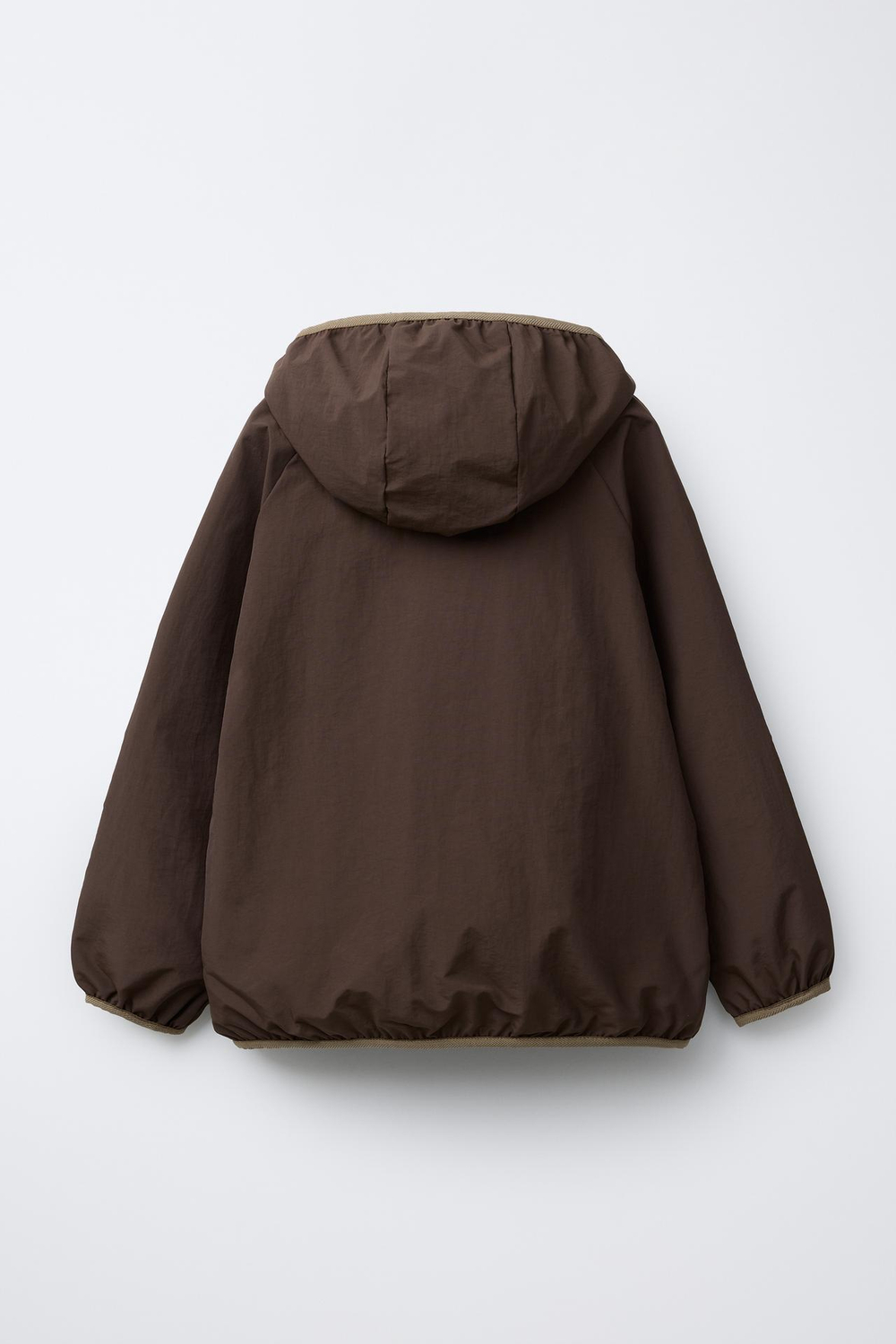 ZARA ЛЕГКАЯ КУРТКА С КАПЮШОНОМ, КОРИЧНЕВЫЙ