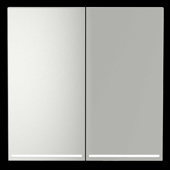 Клавиши для выключателя/переключателя двухклавишного с подсветкой S70 (сталь) Voltum VLS000405