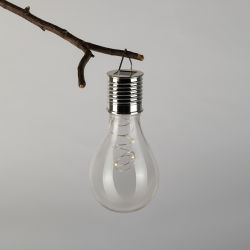 Светильник уличный ЭРА ERASF23-27 Груша сталь на солнечной батарее 7,5x7,5x15 см 1 LED