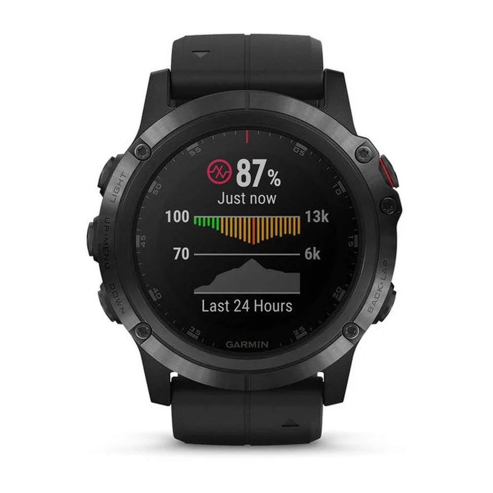 Смарт-часы Garmin Fenix 5X Plus Sapphire, черный, 010-01989-11