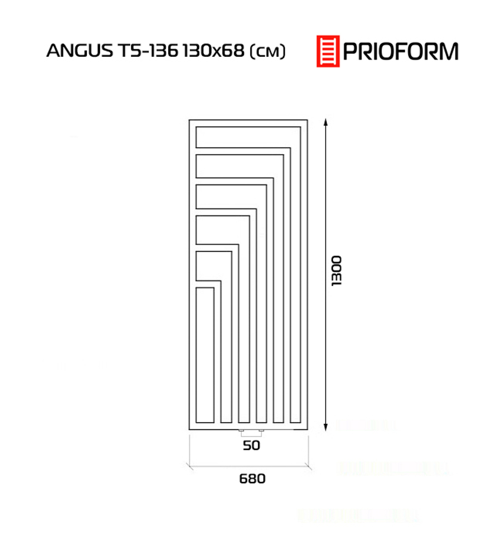 Angus 130x68 (см) Дизайн радиатор водяной