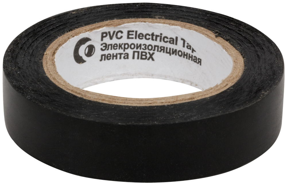 Изолента ПВХ 15 мм, черная