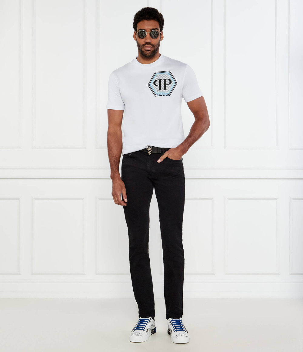 Футболка Hexagon Philipp Plein - белый(MTK8106 PJY002N)