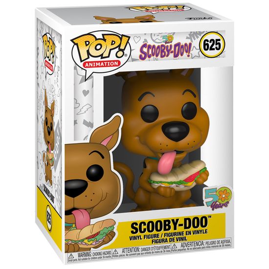 Фигурка Funko POP! Animation Scooby-Doo 50th Anniversary Scooby-Doo w/ Sandwich (625) 39947 / Фигурка Фанко ПОП! по мотивам мультсериала "Скуби-Ду", Скуби-Ду