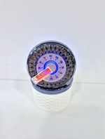 HT-926-3 / Пепельница-стакан "Часы" хром, белый (с подсветкой) HT-926-3 (1 шт.) =
