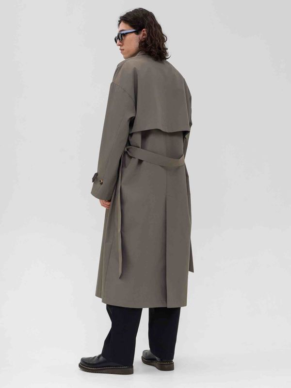 Плащ Длинный Мужской Зеленый - фото 7