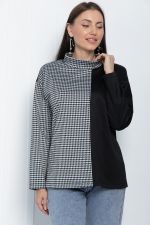 Блуза Элли (черно-белая) Б11305 LT Collection
