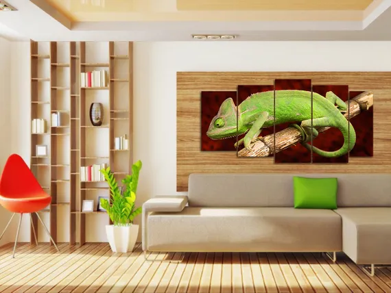 Модульная картина "Хамелеон"