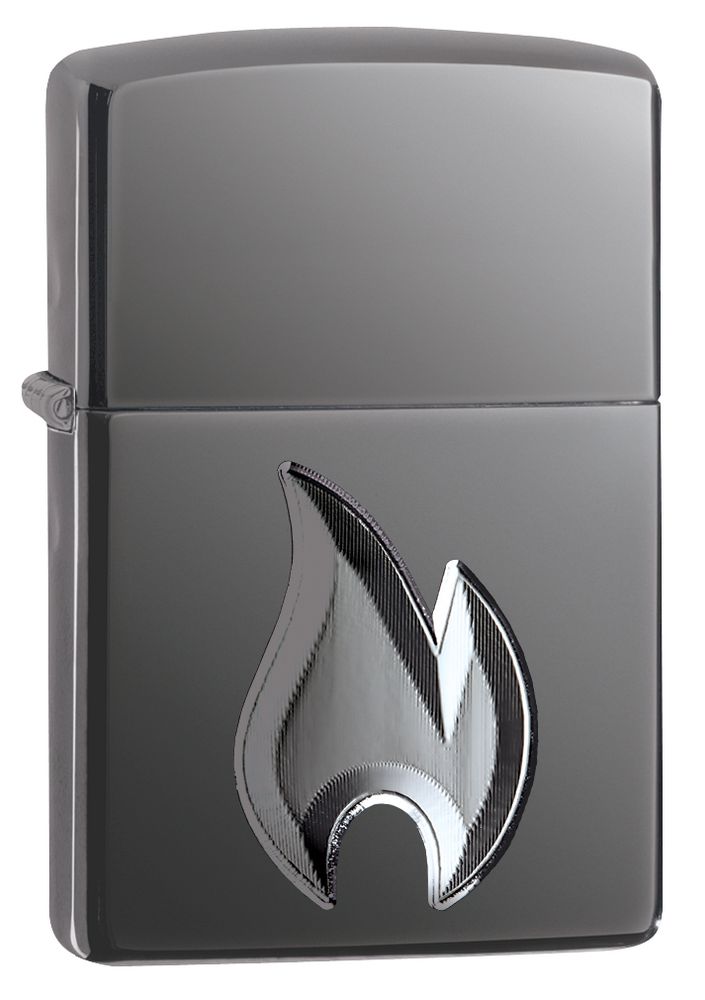 Зажигалка Armor™ High Polish Black Ice® Flame Design ZIPPO