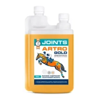 ARTRO GOLD HA - мощная формула для лошадей и собак, помогает поддерживать здоровье и гибкость суставов. Эффективна при воспалительных и дегенеративных заболеваниях суставов, 1л