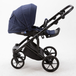 Детская коляска Adamex Marco 2 в 1 GA09 (Т. СИН ТК.+ Т.СИН ПЕРЛ КОЖ. ОТДЕЛКА)