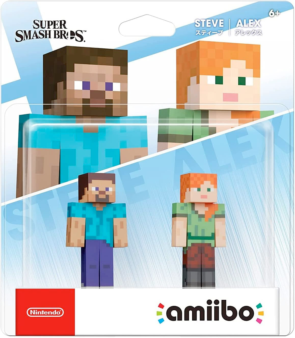 Набор Amiibo Майнкрафт Стив и Алекс / Minecraft: Steve and Alex - №89 (Super Smash Bros. Collection)