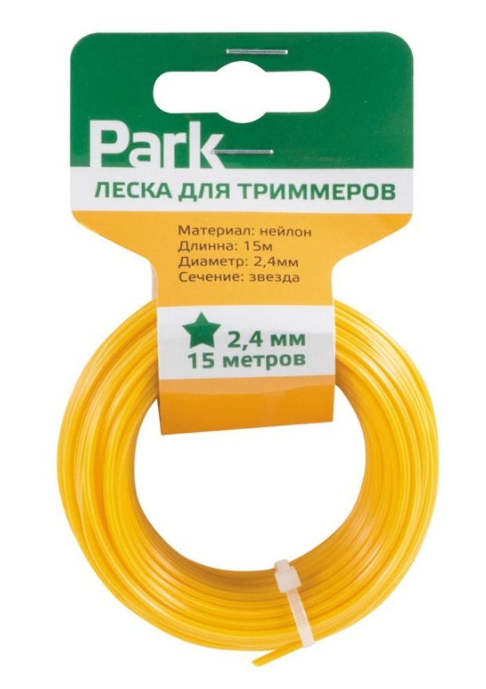Леска для триммера ЗВЕЗДА, d-2,4 мм, дл-15 м,